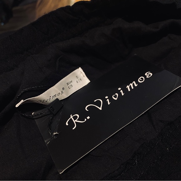 R.Vivimos Womens Floral Embroidered Off Shoulder Long Sleeve Short Dresses - Picture 8 of 8